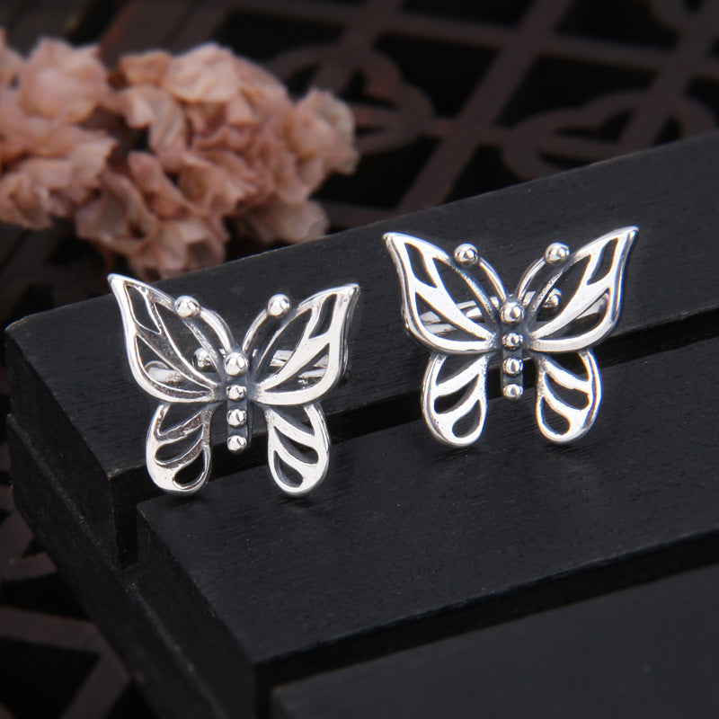 Super Fairy Retro Cool Handsome Without Pierced Sterling Silver Stud