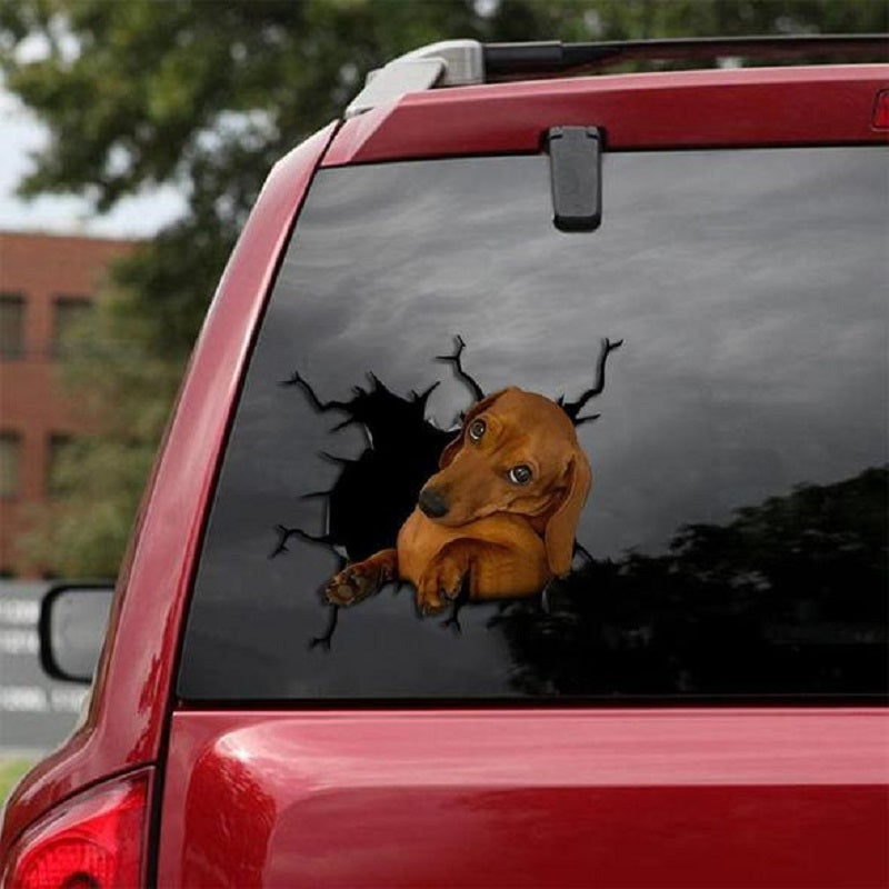 Animal Wall All Kinds Puppy Creative Broken Hole Car Window Electrostatic Stickers