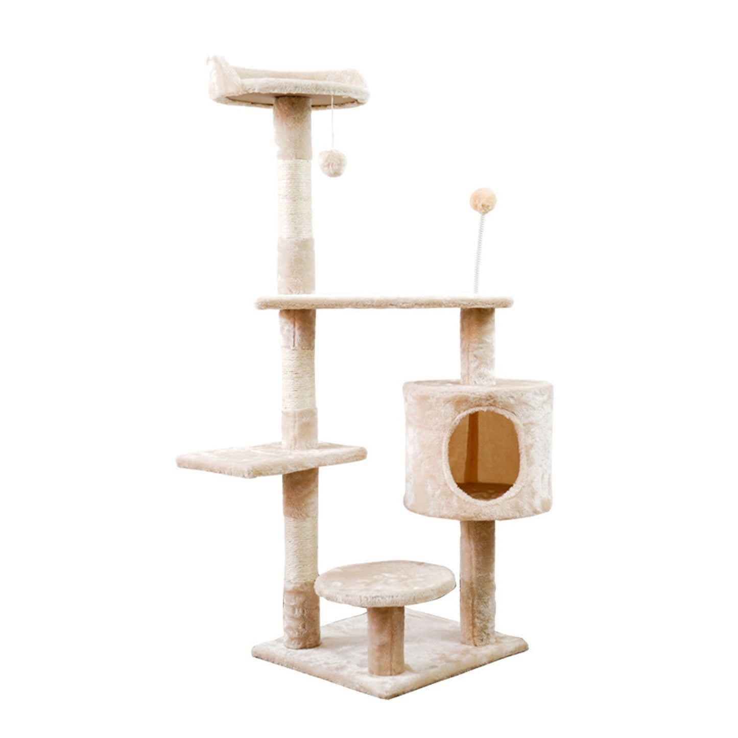 Cat Tower Kittens Pet Play House Cat Activity Tree Condo Scratching Sisal Post