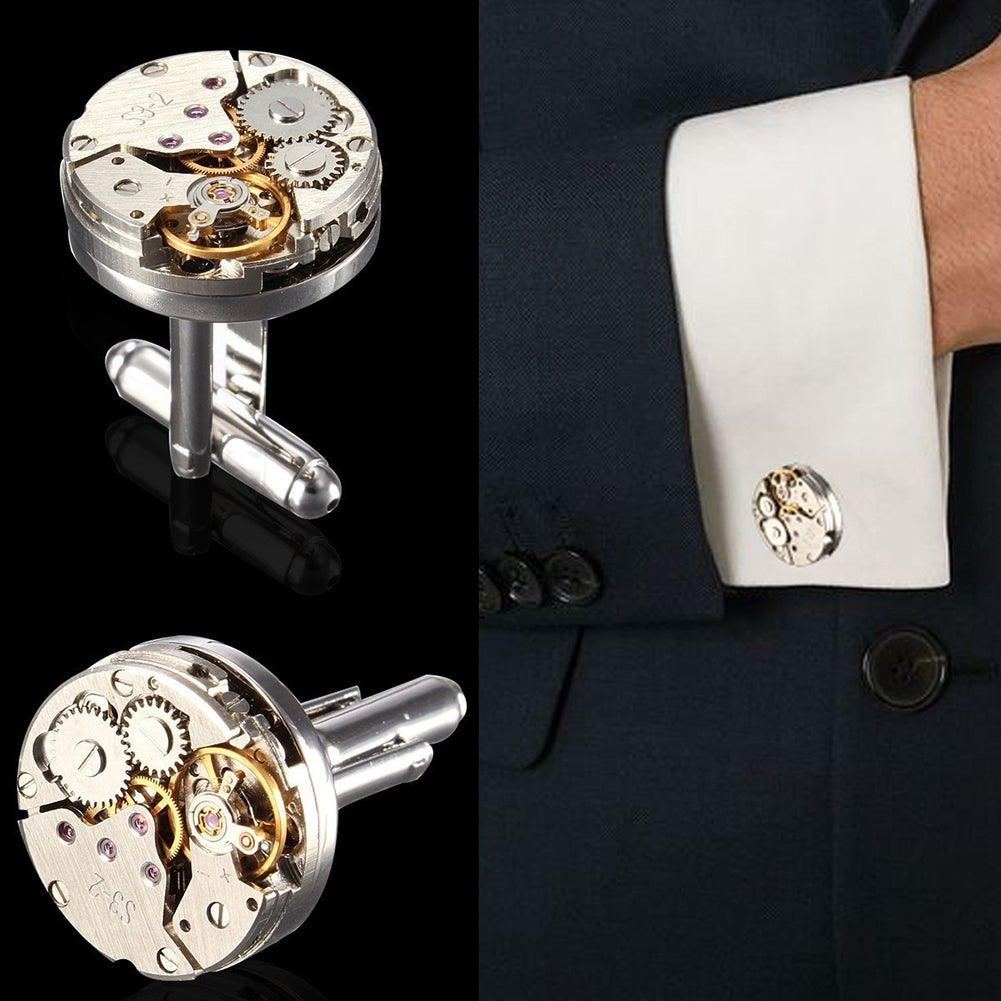 Mechanical Watch Brand New Movement Men's Cufflinks