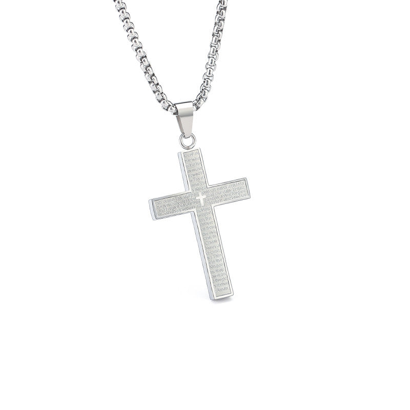 Cross Titanium Steel Men's Necklace Versatile Fashion