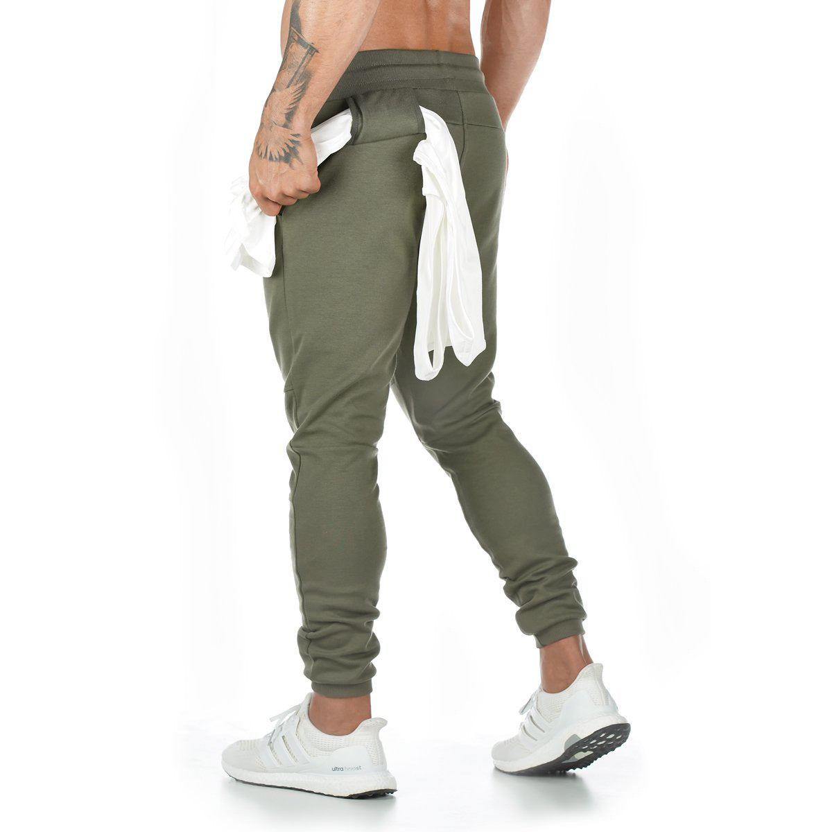 Mens solid color fitness trousers