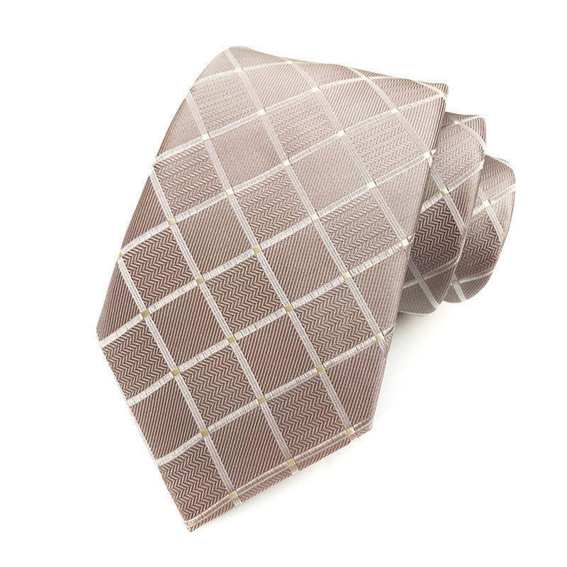 Polyester Jacquard 8cm Fashion Check Tie