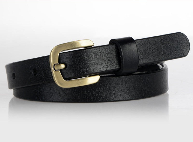 Women's Leather Belt Simple And Versatile Cowhide Belt