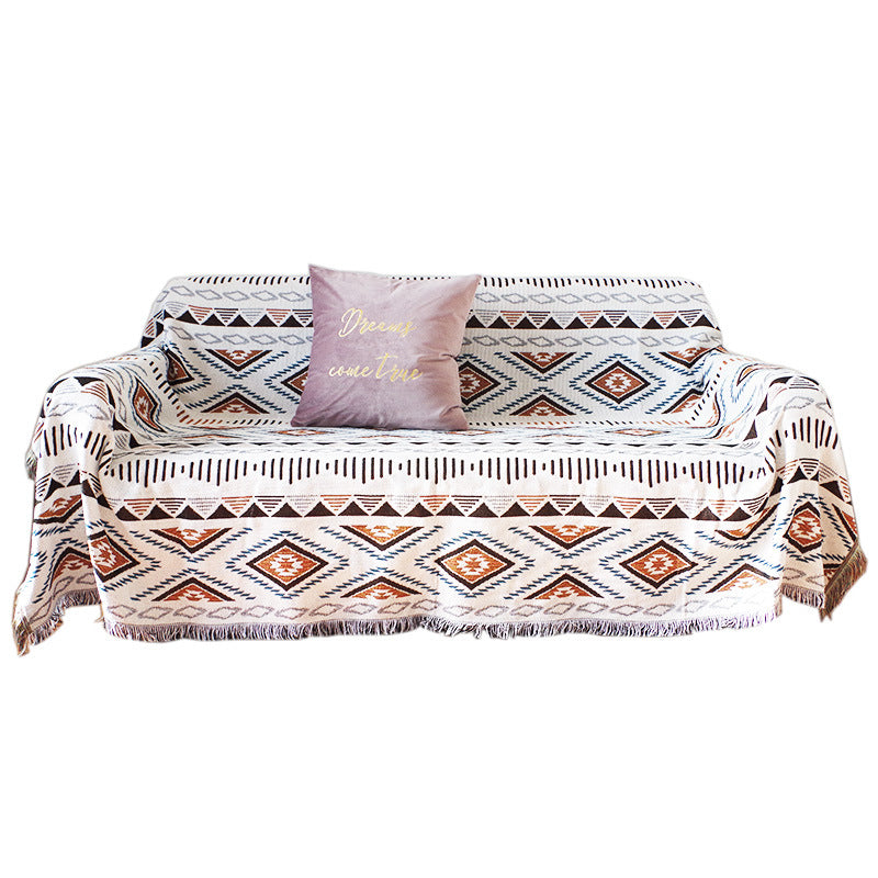 Geometric Pattern Sofa Blanket Dust Cover Towel