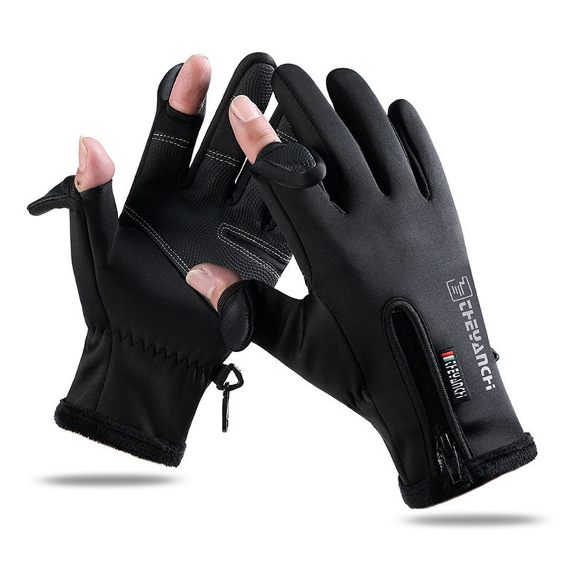 Warm And Waterproof Sports & Velvet Mountaineering Ski Gloves